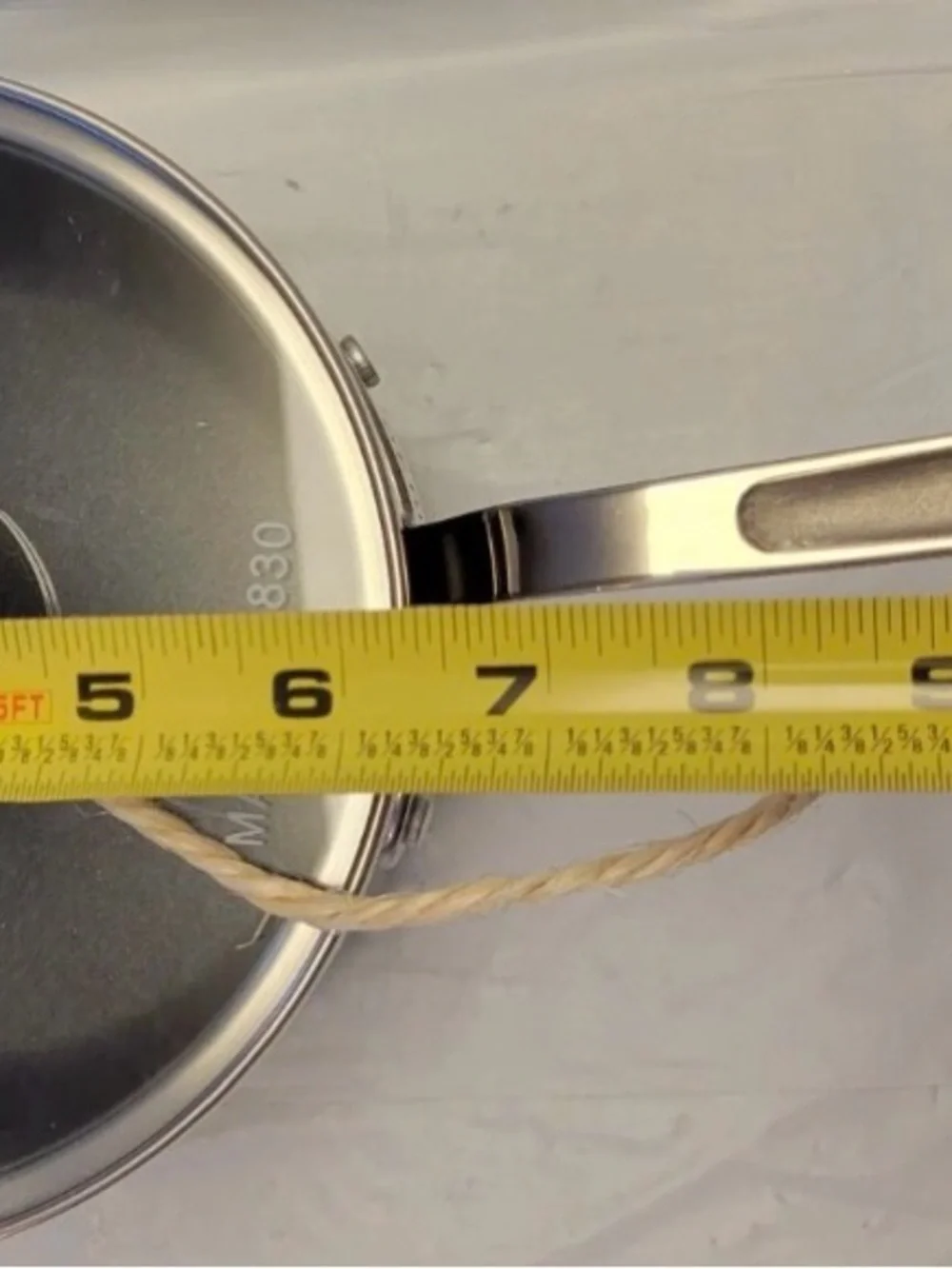 Mauviel M'STONE 1830 Sauce Pan W/ Glass Lid Cast Stainless Steel Handle 1.8-Qt
